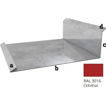 okap BLIX Hliník tl. 0,6 mm Lemování boční r.š. 500 RAL 3016 červená