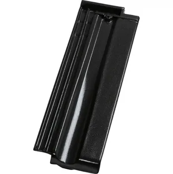 pálená krytina TONDACH Renoton 11 (Hranice 11) posuvná taška Poloviční taška 1/2 Černá Amadeus Glazura