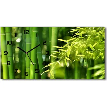 Hodiny Moderní skleněné hodiny na stěnu Bambus