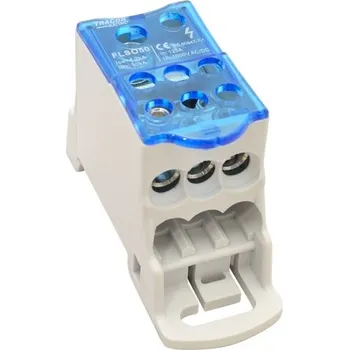 svorka Tracon FLSO50 Odbočná svorka, s výklopným ochranným krytem 1×50(35)mm2 / 6×25(16)mm2, 1000VAC/DC, 125A (Tracon FLSO50)