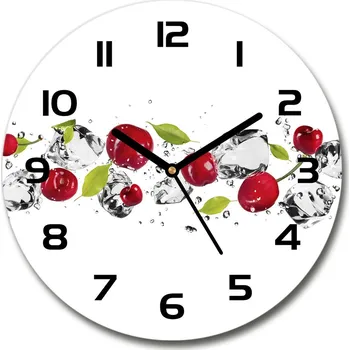 Hodiny Skleněné hodiny na stěnu Višně a voda