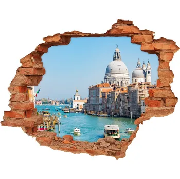 Fototapeta Nálepka 3D díra na zeď Benátky Itálie