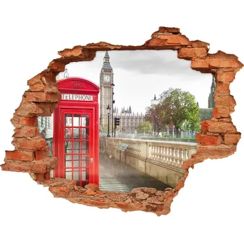 Fototapeta Fototapeta díra na zeď 3D Telefonní budka