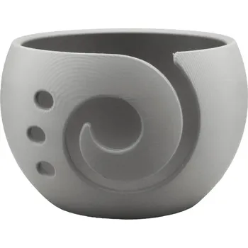 Organizér galanterie Pro Háčkování Miska na klubíčko SPIRÁLA, XL šedostříbrná