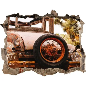 Fototapeta Foto fotografie díra na zeď Autovrak