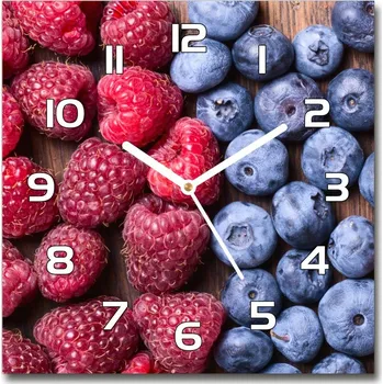 Hodiny Skleněné hodiny na stěnu Lesní ovoce