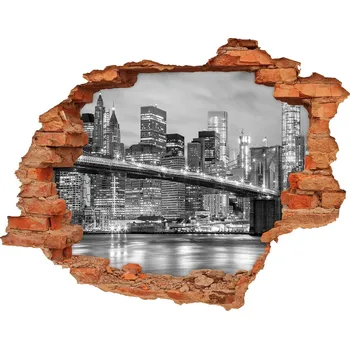 Fototapeta Fototapeta díra na zeď Manhattan New York