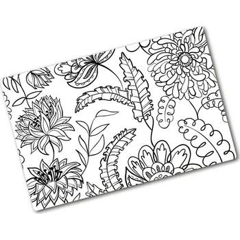 Kuchyňské prkénko Deska na krájení tvrzená Květinový vzor