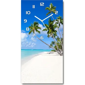 Hodiny Nástěnné hodiny tiché Tropická pláž