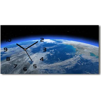 Hodiny Skleněné hodiny na stěnu tiché Planeta Země