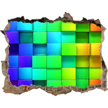 Fototapeta Díra 3D fototapeta nálepka Barevné krabičky