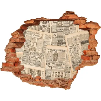 Fototapeta Fototapeta díra na zeď Staré noviny