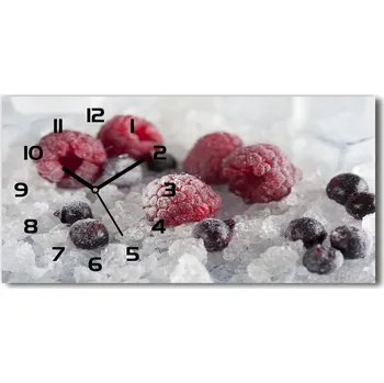 Hodiny Skleněné hodiny na stěnu Mražené ovoce lesní