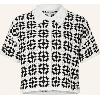 Dámská halenka Mrs & Hugs Dámská Háčkovaná Halenka, bílá / černá, 34