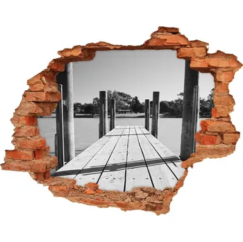 Fototapeta Fototapeta díra na zeď 3D Dřevěné molo