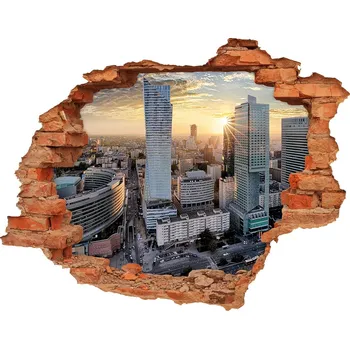 Fototapeta Fototapeta díra na zeď Varšava Polsko