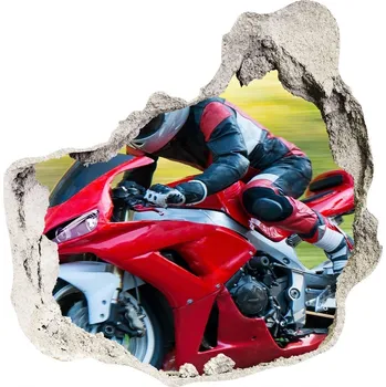 Fototapeta Foto fotografie díra na zeď Motorka