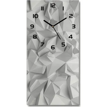 Hodiny Nástěnné skleněné hodiny Abstrakce 3D