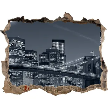 Fototapeta Fototapeta díra na zeď Manhattan New York