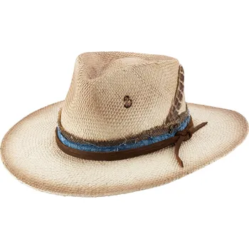 Klobouk Pánský slaměný klobouk GOLDEN HOUR – ručně zdobený, pravý panamský klobouk Velikost: 57 cm (M)