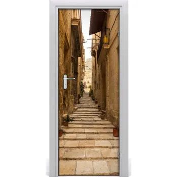 Fototapeta Fototapeta samolepící dveře Malta uličky 85x205 cm