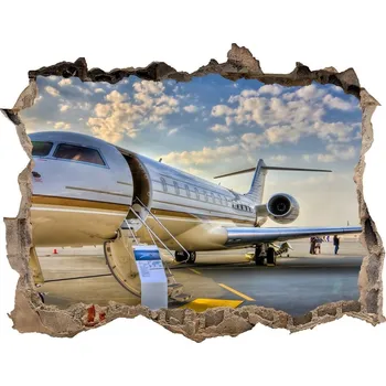 Fototapeta Foto fotografie díra na zeď Letadlo