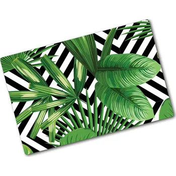 Kuchyňské prkénko Deska na krájení tvrzená Tropické listí