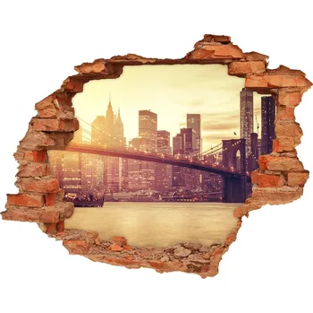 Fototapeta Fototapeta díra na zeď Manhattan New York