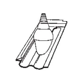 betonová krytina BRAMAC Průchody střechou Granát 13 Průchozí taška pro anténu Cihlově červená režná