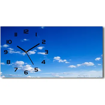 Hodiny Skleněné hodiny na stěnu Mraky na nebi