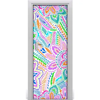 Fototapeta Samolepící fototapeta na dveře květinový vzor 85x205 cm