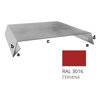 Plech BLIX Pozink tl. 0,5 mm Oplechování atiky r.š. 1000 RAL3011 Červená