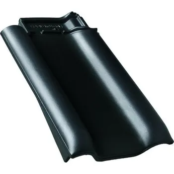 Střešní krytina BRAMAC Rubín 13 Krajní taška levá Černá Glazura