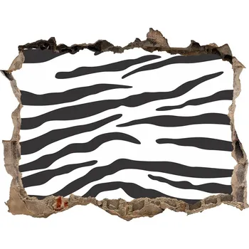 Fototapeta Fotoobraz díra na stěnu nálepka Zebra pozadí