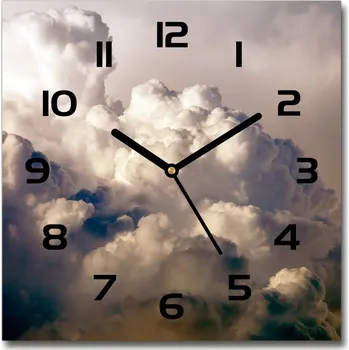 Hodiny Skleněné hodiny čtverec Mraky na nebi