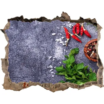 Fototapeta Nálepka 3D díra Bylinky a koření