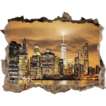 Fototapeta Fototapeta díra na zeď Manhattan New York