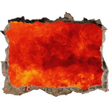 Fototapeta Fototapeta díra na zeď Plameny