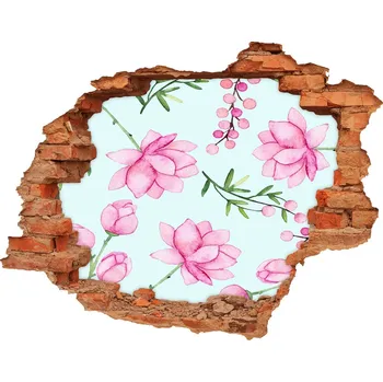 Fototapeta Nálepka 3D díra na zeď Květy a jahody