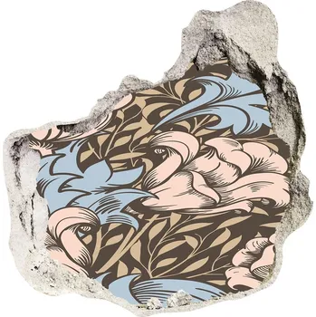 Fototapeta Nálepka 3D díra na zeď Květinový vzor