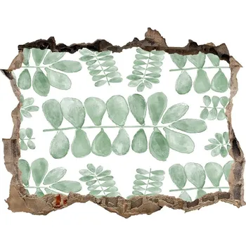 Fototapeta Nálepka 3D díra na zeď Zelené listí