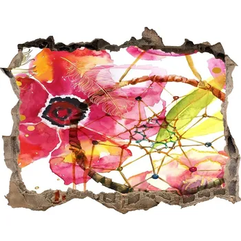 Fototapeta Nálepka 3D díra samolepící Květinový vzor