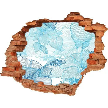 Fototapeta Nálepka 3D díra samolepící Hawajské květiny