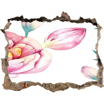 Fototapeta Fototapeta díra na zeď 3D Květinový vzor