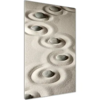 Obraz Vertikální Fotoobraz na skle Kamení na písku