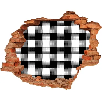 Fototapeta Samolepící díra nálepka Černobílá mříž