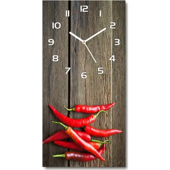 Hodiny Nástěnné hodiny tiché Chilli papričky