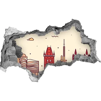 Fototapeta Samolepící díra na stěnu Praha stavby