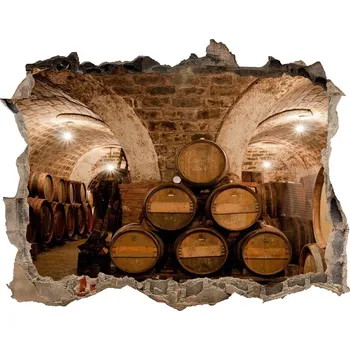 Fototapeta Fototapeta díra na zeď 3D Sudy vinice