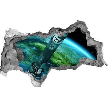 Fototapeta Foto fotografie díra na zeď Jaderná hlavice raketa